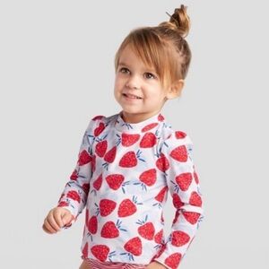 Carter’s Strawberry Rashguard Sun Protective Top